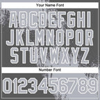 Custom Gray Steel Gray-White 3D Pattern Abstract Brush Stroke Two-Button Unisex Softball Jersey