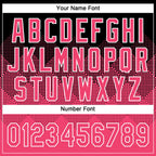 Custom Black Neon Pink-White 3D Gradient Square Shape Two-Button Unisex Softball Jersey