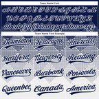 Custom Navy White 3D Gradient Square Shape Two-Button Unisex Softball Jersey
