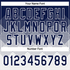 Custom Navy White 3D Gradient Square Shape Two-Button Unisex Softball Jersey