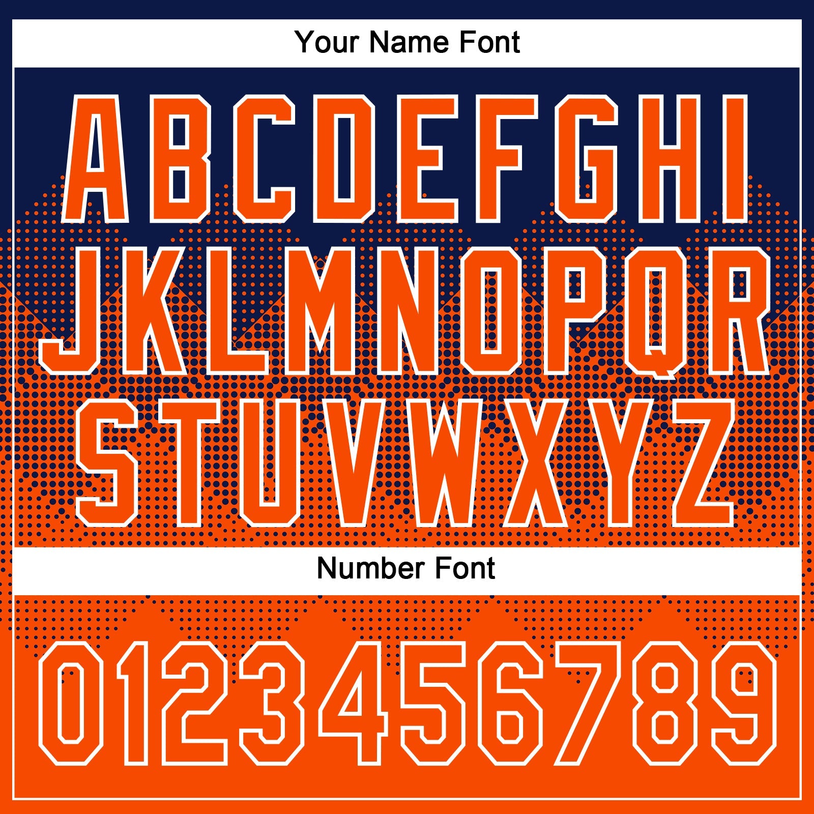 Custom Navy Orange-White 3D Gradient Square Shape Two-Button Unisex Softball Jersey