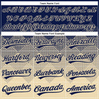 Custom Navy Cream 3D Gradient Square Shape Two-Button Unisex Softball Jersey