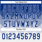 Custom Royal White 3D Gradient Square Shape Two-Button Unisex Softball Jersey