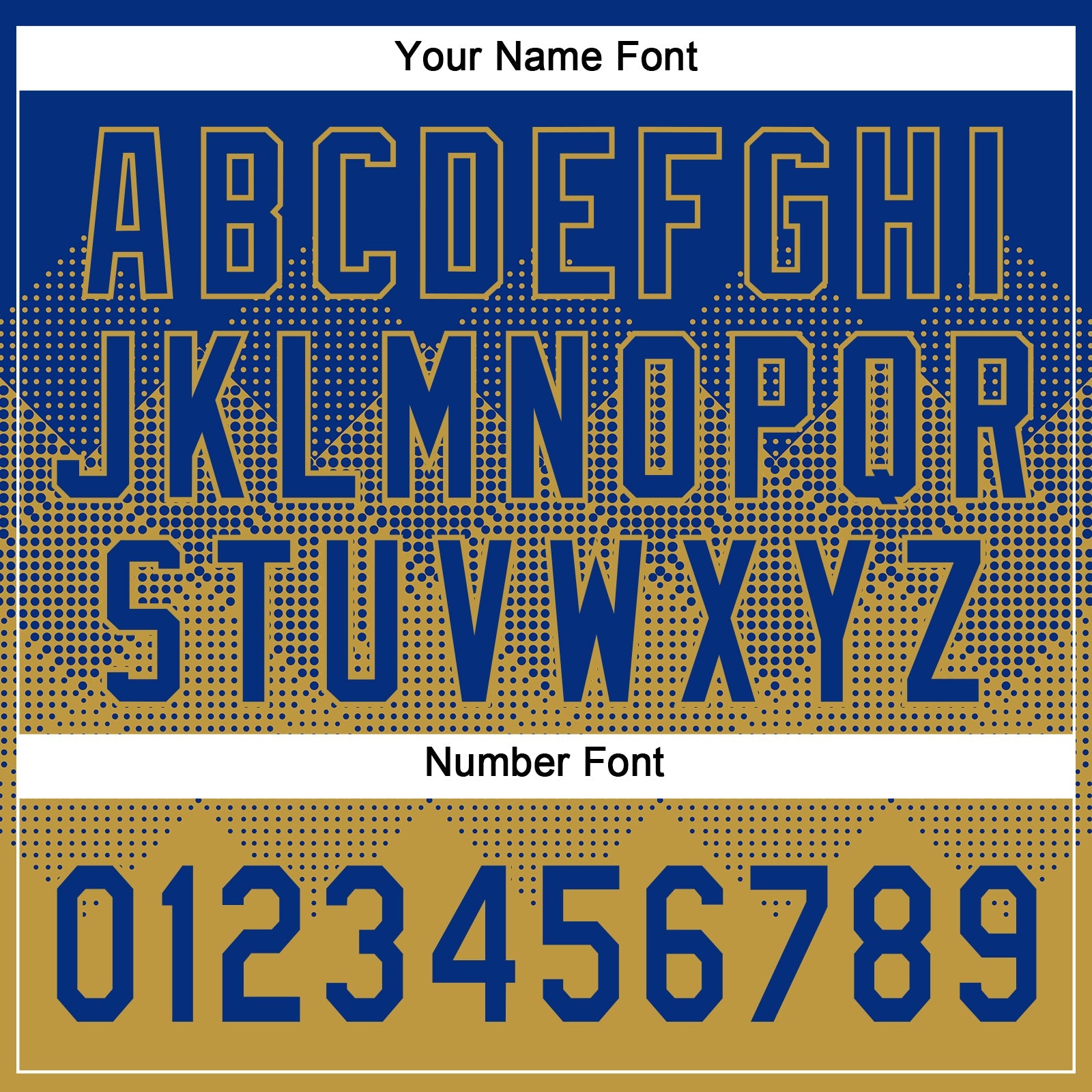 Custom Royal Old Gold 3D Gradient Square Shape Two-Button Unisex Softball Jersey