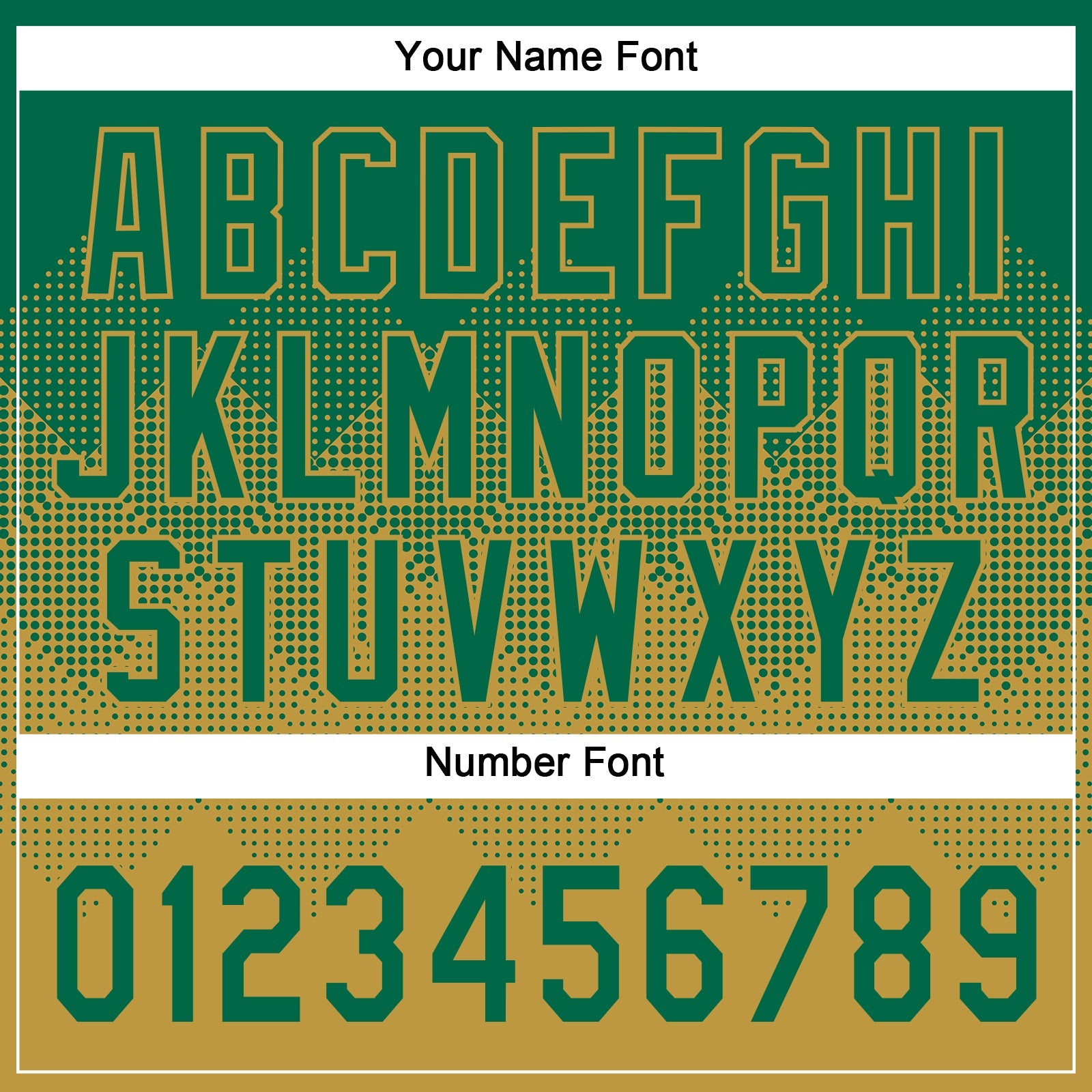 Custom Kelly Green Old Gold 3D Gradient Square Shape Two-Button Unisex Softball Jersey