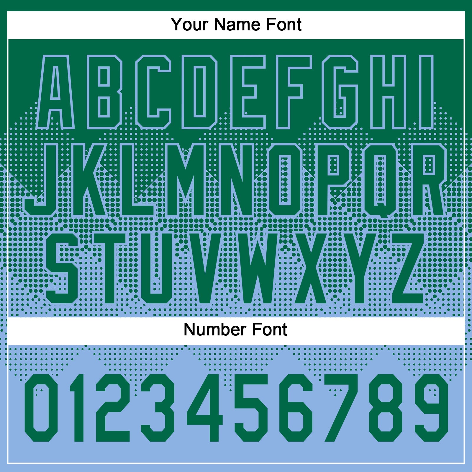 Custom Kelly Green Light Blue 3D Gradient Square Shape Two-Button Unisex Softball Jersey