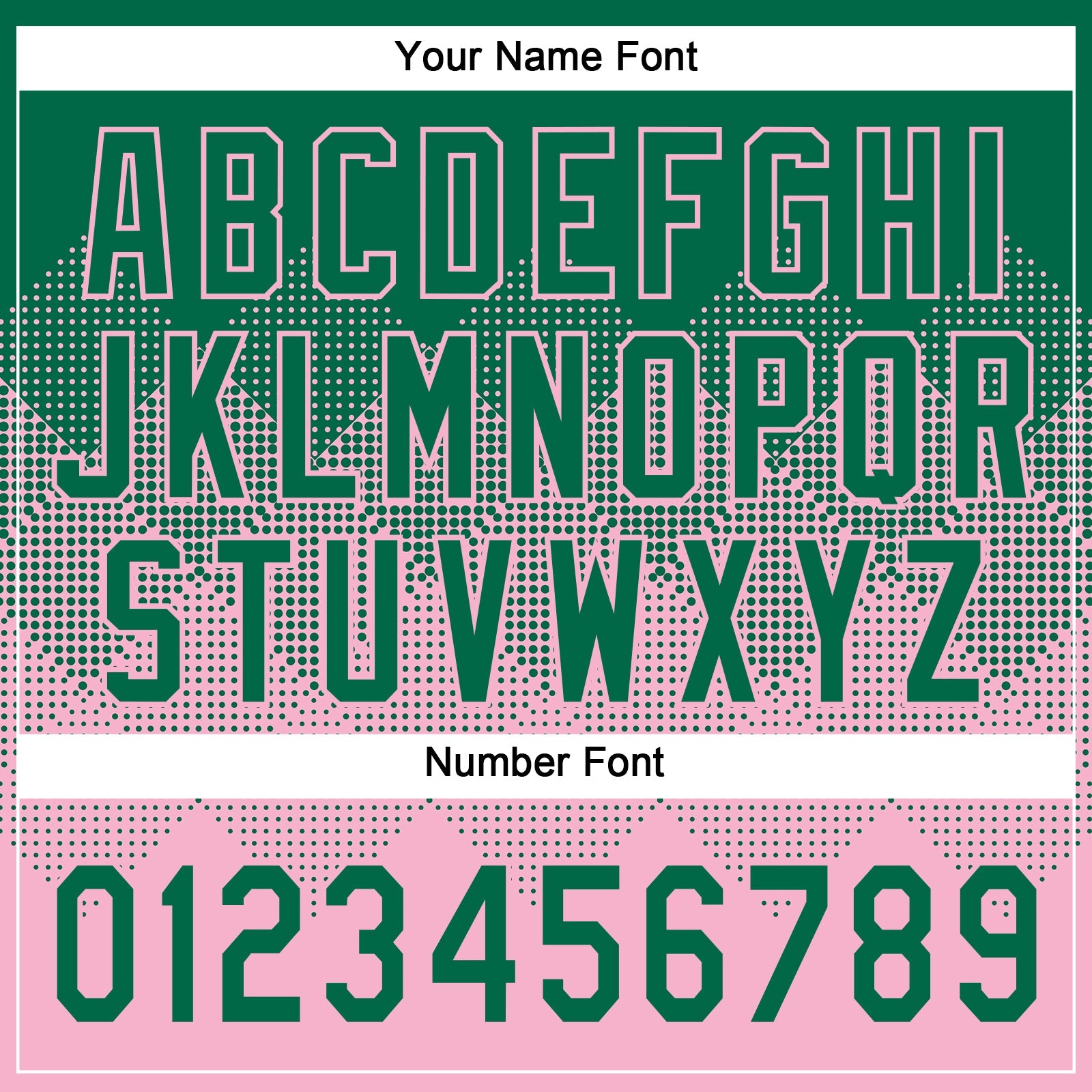 Custom Kelly Green Light Pink 3D Gradient Square Shape Two-Button Unisex Softball Jersey