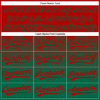 Custom Red Kelly Green 3D Gradient Square Shape Two-Button Unisex Softball Jersey