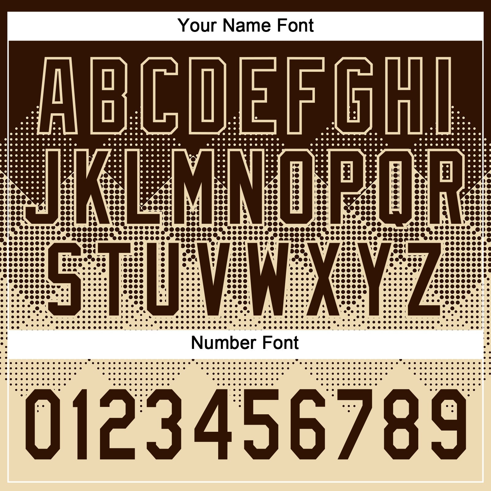 Custom Brown Cream 3D Gradient Square Shape Two-Button Unisex Softball Jersey