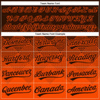 Custom Brown Orange 3D Gradient Square Shape Two-Button Unisex Softball Jersey