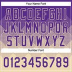 Custom Purple Cream 3D Gradient Square Shape Two-Button Unisex Softball Jersey