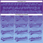 Custom Purple Light Blue 3D Gradient Square Shape Two-Button Unisex Softball Jersey