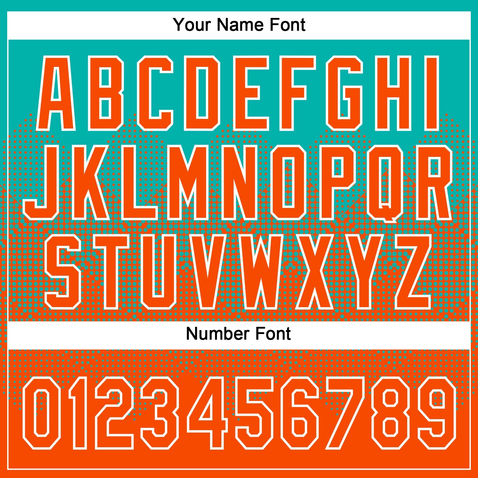 Custom Aqua Orange-White 3D Gradient Square Shape Two-Button Unisex Softball Jersey