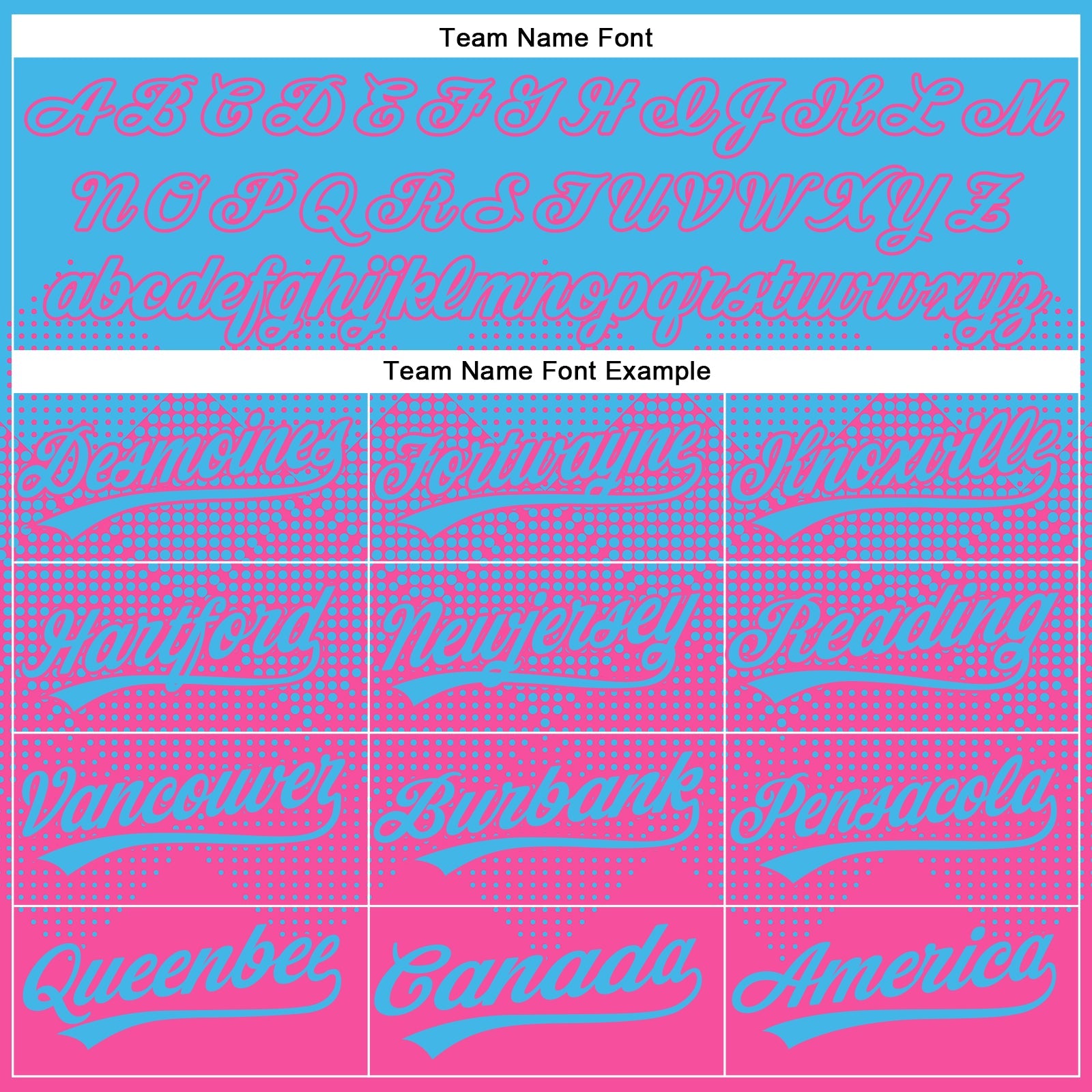 Custom Sky Blue Pink 3D Gradient Square Shape Two-Button Unisex Softball Jersey