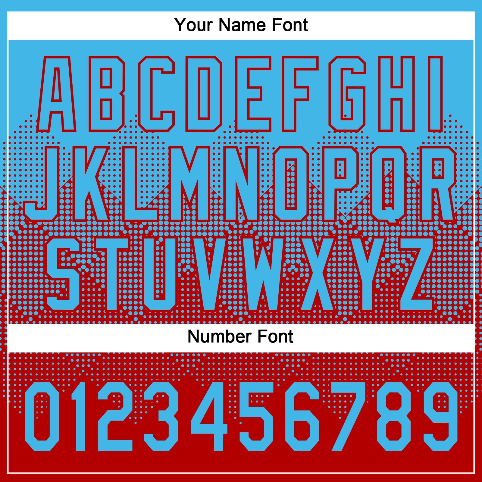 Custom Sky Blue Red 3D Gradient Square Shape Two-Button Unisex Softball Jersey