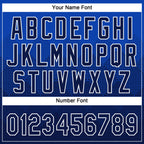 Custom Thunder Blue Navy-White 3D Gradient Square Shape Two-Button Unisex Softball Jersey