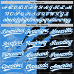 Custom Graffiti Pattern White Black-Electric Blue 3D Scratch Two-Button Unisex Softball Jersey