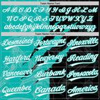 Custom Graffiti Pattern White Black-Aqua 3D Scratch Two-Button Unisex Softball Jersey