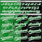 Custom Graffiti Pattern White Black-Grass Green 3D Scratch Two-Button Unisex Softball Jersey