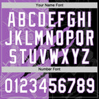 Custom Graffiti Pattern White Black-Medium Purple 3D Scratch Two-Button Unisex Softball Jersey