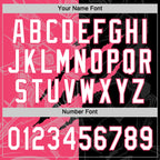 Custom Graffiti Pattern White Black-Neon Pink 3D Scratch Two-Button Unisex Softball Jersey