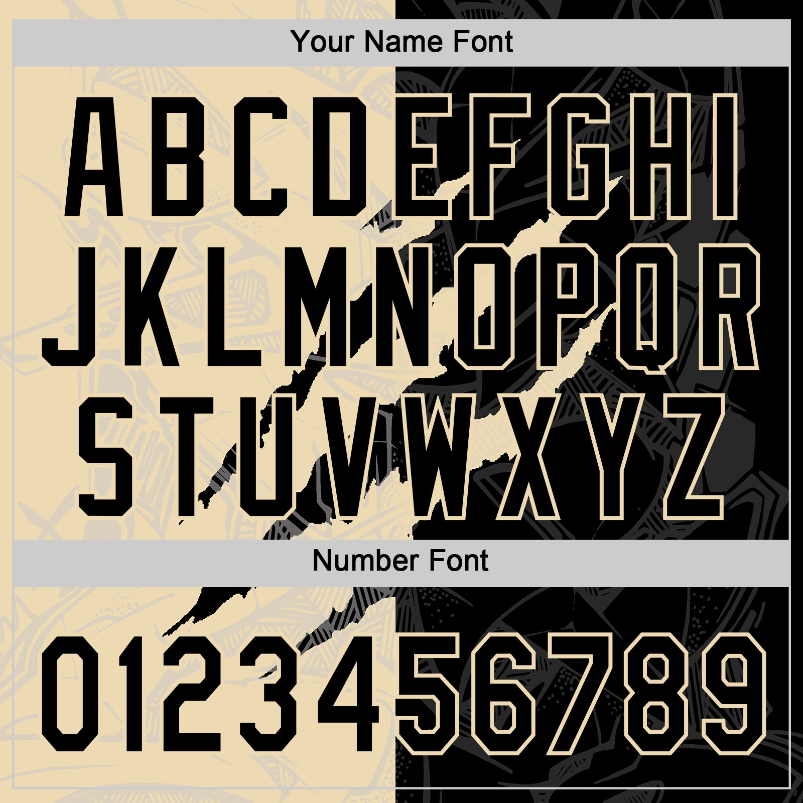 Custom Graffiti Pattern Black-Cream 3D Scratch Two-Button Unisex Softball Jersey