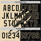 Custom Graffiti Pattern Black-Cream 3D Scratch Two-Button Unisex Softball Jersey