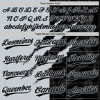 Custom Graffiti Pattern Black-Silver 3D Scratch Two-Button Unisex Softball Jersey