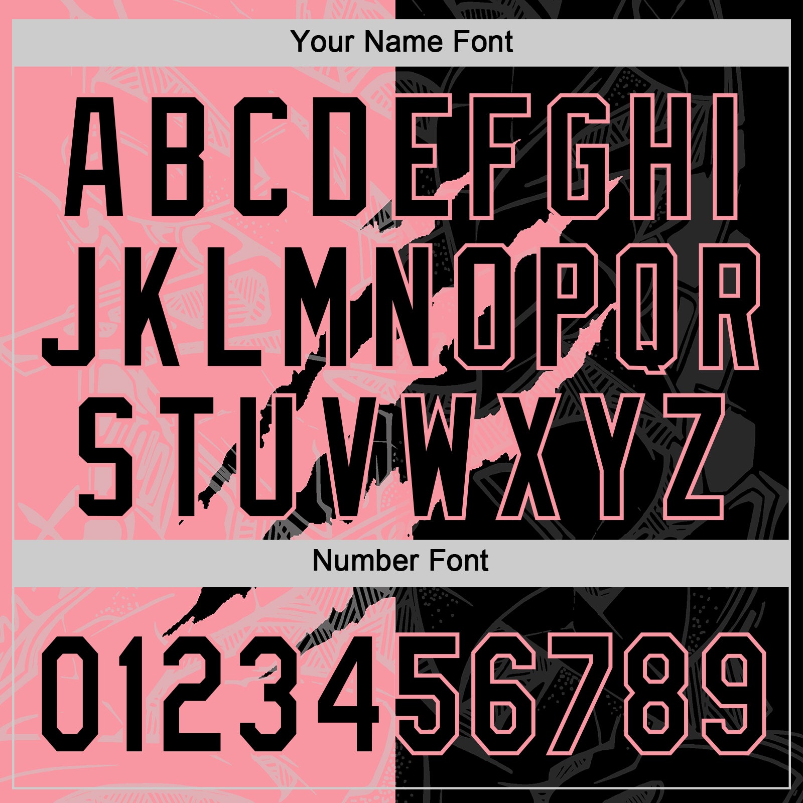 Custom Graffiti Pattern Black-Medium Pink 3D Scratch Two-Button Unisex Softball Jersey