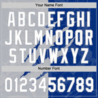 Custom Graffiti Pattern White Royal-Gray 3D Scratch Two-Button Unisex Softball Jersey