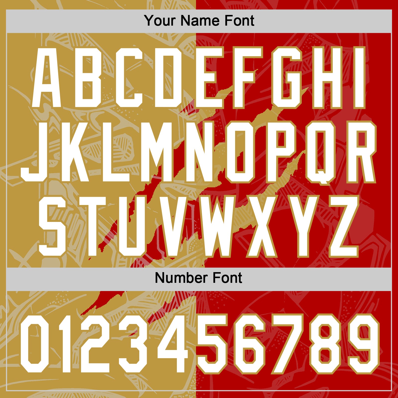 Custom Graffiti Pattern White Red-Old Gold 3D Scratch Two-Button Unisex Softball Jersey