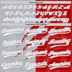 Custom Graffiti Pattern White Red-Gray 3D Scratch Two-Button Unisex Softball Jersey