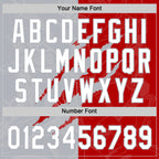 Custom Graffiti Pattern White Red-Gray 3D Scratch Two-Button Unisex Softball Jersey