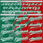 Custom Graffiti Pattern White Red-Kelly Green 3D Scratch Two-Button Unisex Softball Jersey