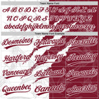 Custom Graffiti Pattern Crimson-White 3D Scratch Two-Button Unisex Softball Jersey