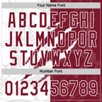 Custom Graffiti Pattern Crimson-White 3D Scratch Two-Button Unisex Softball Jersey