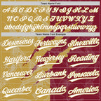 Custom Graffiti Pattern White Crimson-Old Gold 3D Scratch Two-Button Unisex Softball Jersey