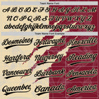 Custom Graffiti Pattern Black Crimson-Cream 3D Scratch Two-Button Unisex Softball Jersey