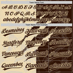 Custom Graffiti Pattern Brown-Cream 3D Scratch Two-Button Unisex Softball Jersey