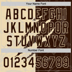 Custom Graffiti Pattern Brown-Cream 3D Scratch Two-Button Unisex Softball Jersey