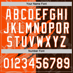 Custom Graffiti Pattern White Brown-Orange 3D Scratch Two-Button Unisex Softball Jersey