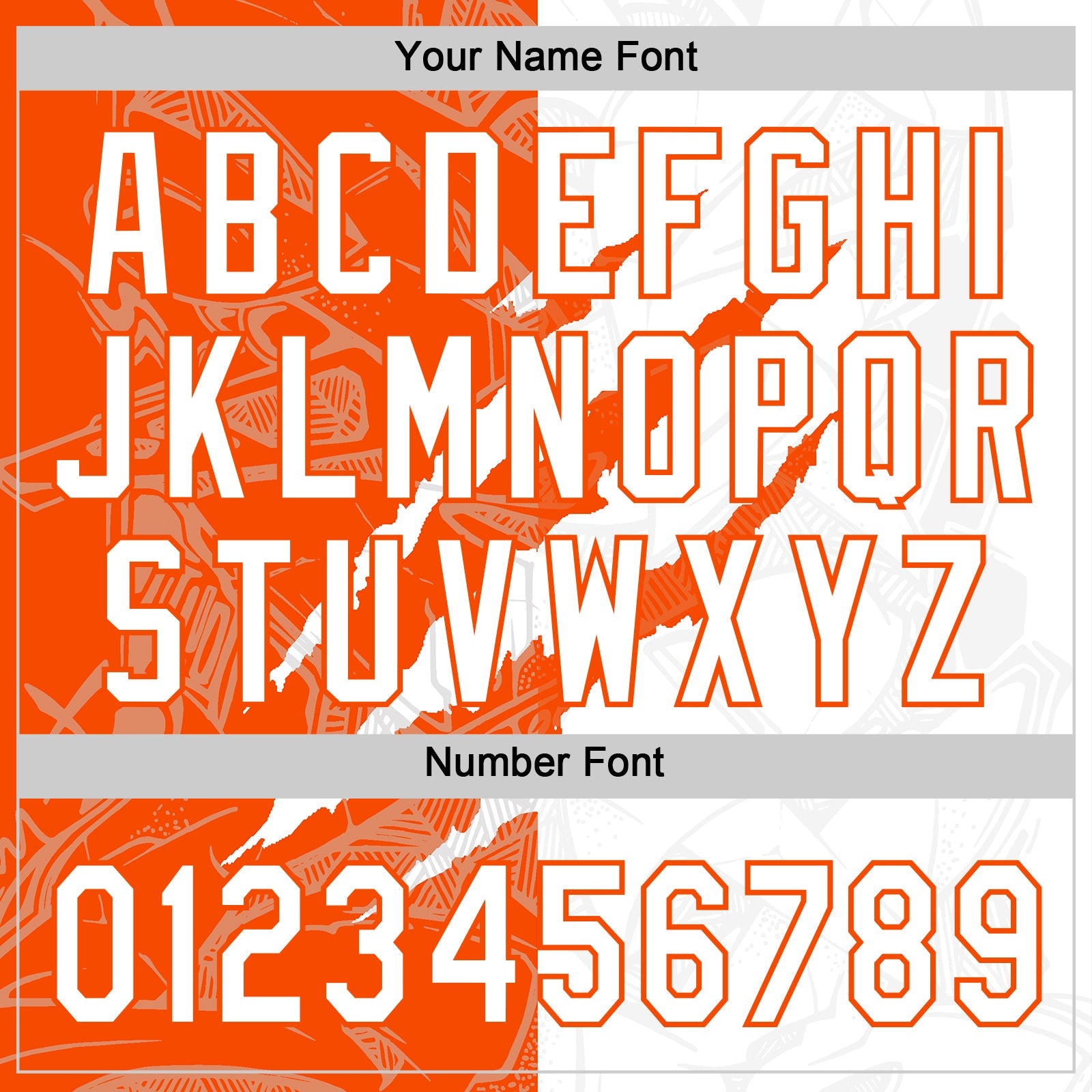 Custom Graffiti Pattern White-Orange 3D Scratch Two-Button Unisex Softball Jersey