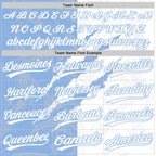 Custom Graffiti Pattern White-Light Blue 3D Scratch Two-Button Unisex Softball Jersey