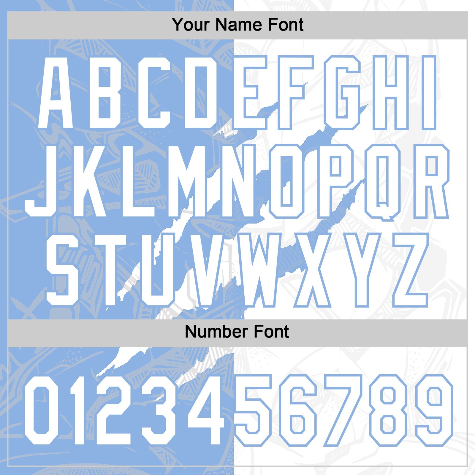 Custom Graffiti Pattern White-Light Blue 3D Scratch Two-Button Unisex Softball Jersey