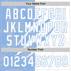 Custom Graffiti Pattern White-Light Blue 3D Scratch Two-Button Unisex Softball Jersey