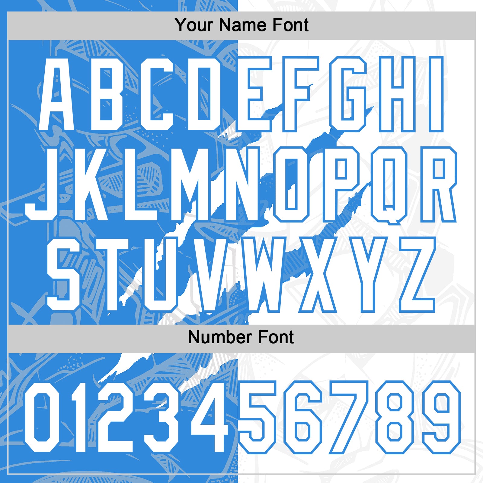 Custom Graffiti Pattern White-Electric Blue 3D Scratch Two-Button Unisex Softball Jersey