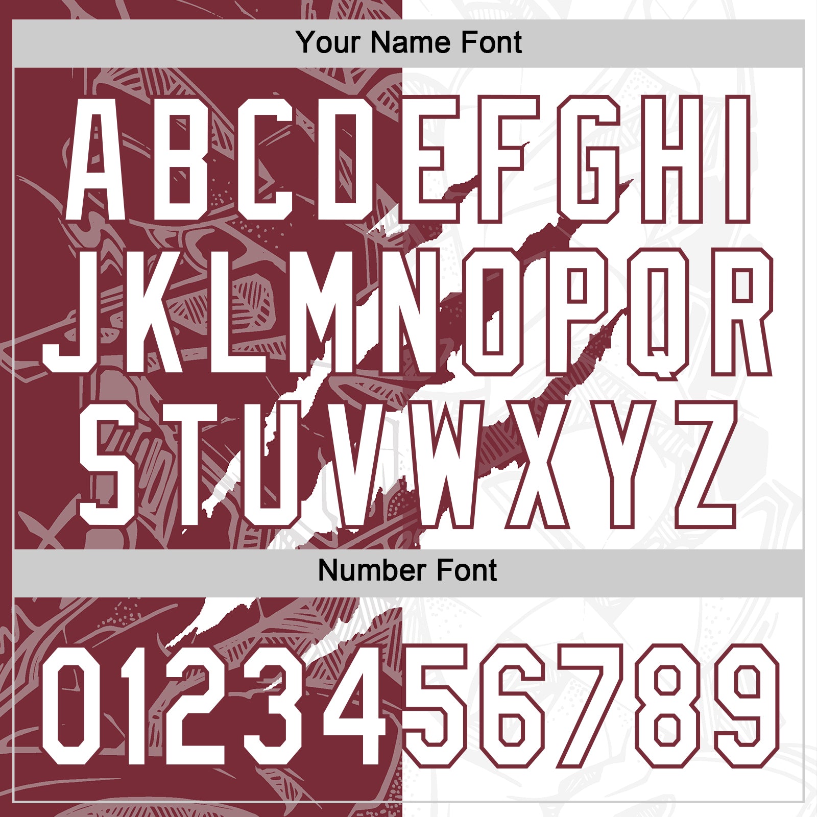 Custom Graffiti Pattern White-Burgundy 3D Scratch Two-Button Unisex Softball Jersey