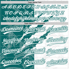 Custom Graffiti Pattern White-Teal 3D Scratch Two-Button Unisex Softball Jersey