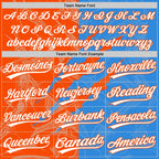 Custom Graffiti Pattern White Electric Blue-Orange 3D Scratch Two-Button Unisex Softball Jersey