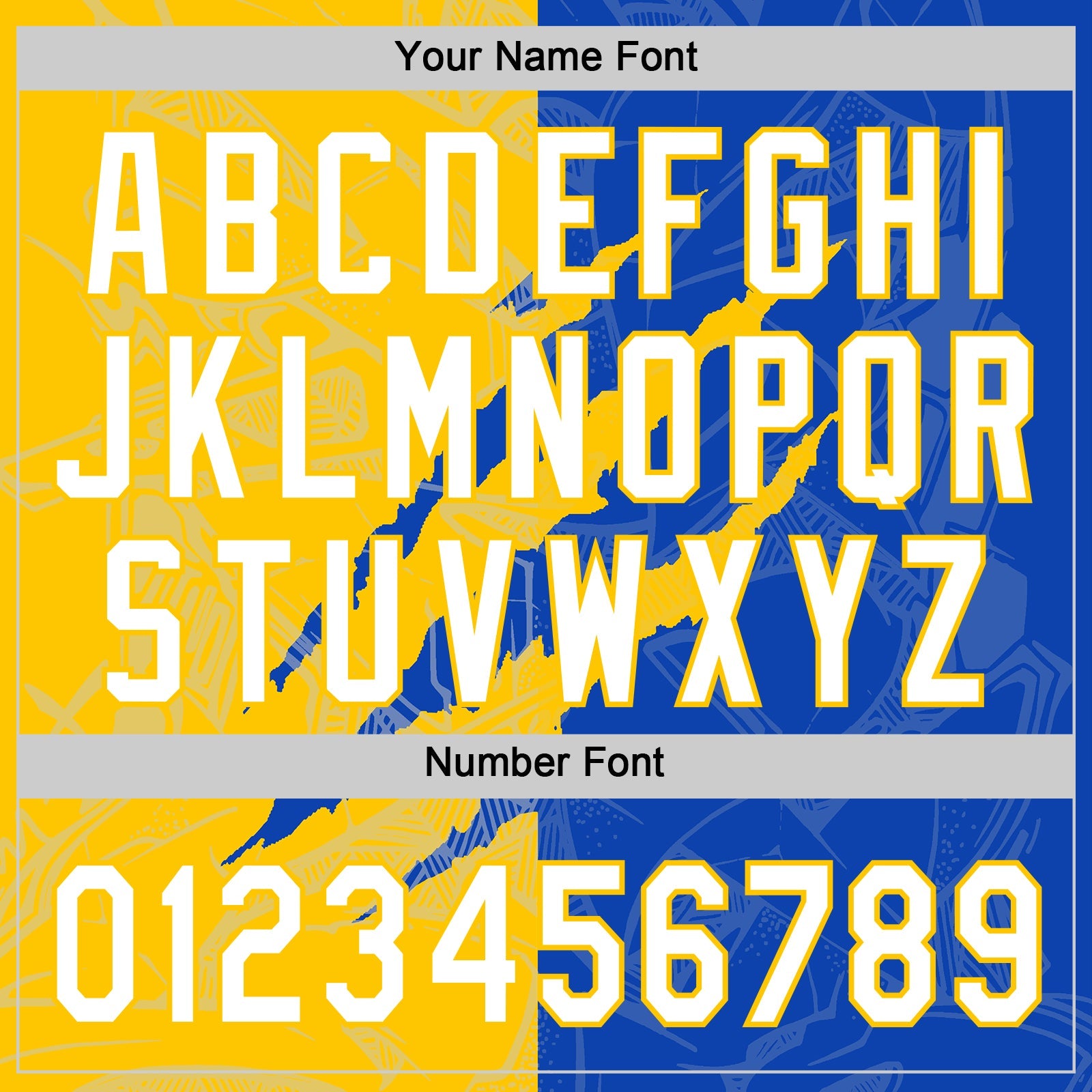 Custom Graffiti Pattern White Thunder Blue-Yellow 3D Scratch Two-Button Unisex Softball Jersey